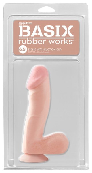 Basix Rubber Works Dildo z jądrami i przyssawką
