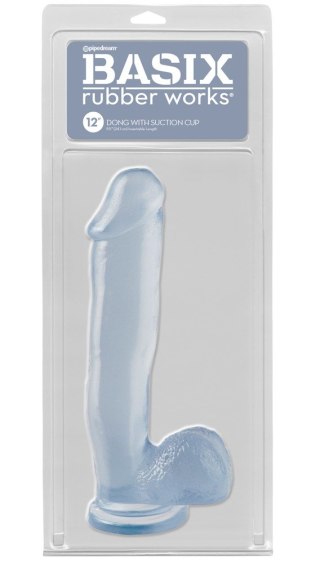 Basix Rubber Works Dildo z jądrami i przyssawką