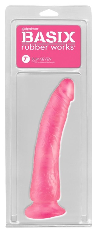 Basix Rubber Works Slim Dildo 17,8 cm PINK