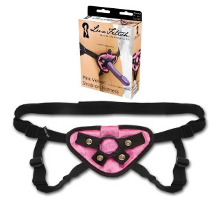 LUX FETISH Pink Velvet StrapOn Uprząż