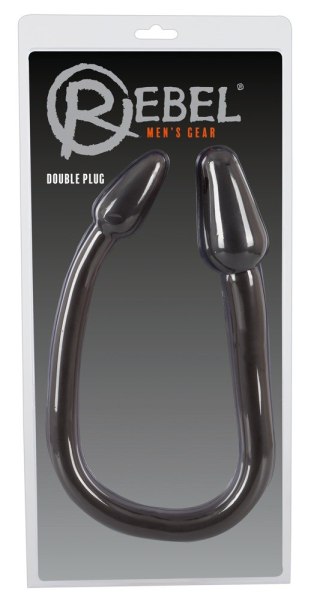Podwójne dildo Double Plug Black 78 cm