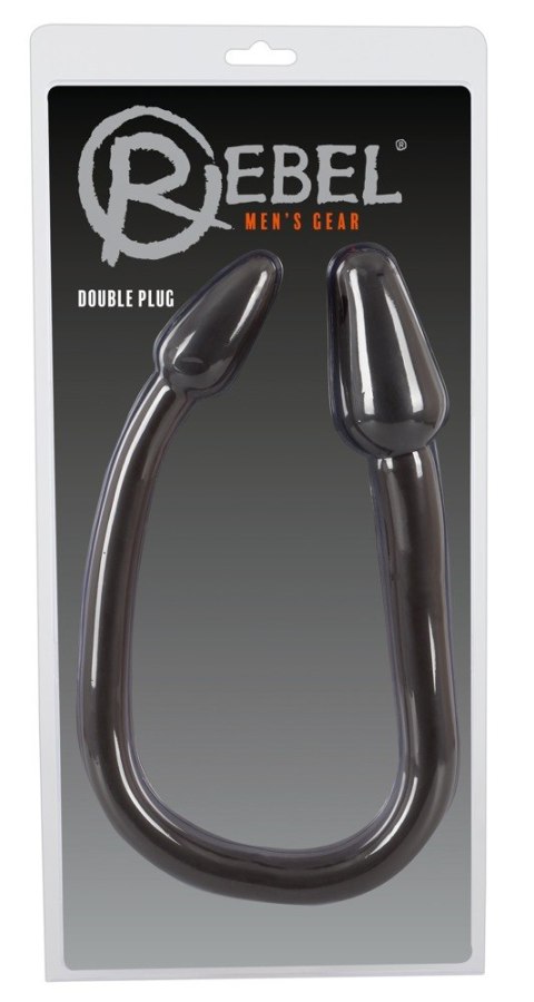 Podwójne dildo Double Plug Black 78 cm