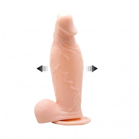 Pompowane dildo z przyssawką i jądrami