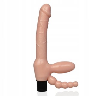 Strap ON Podwójne dildo z korkiem analnym
