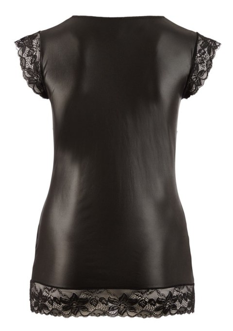 Sukienka z czarnego wetlook 3XL