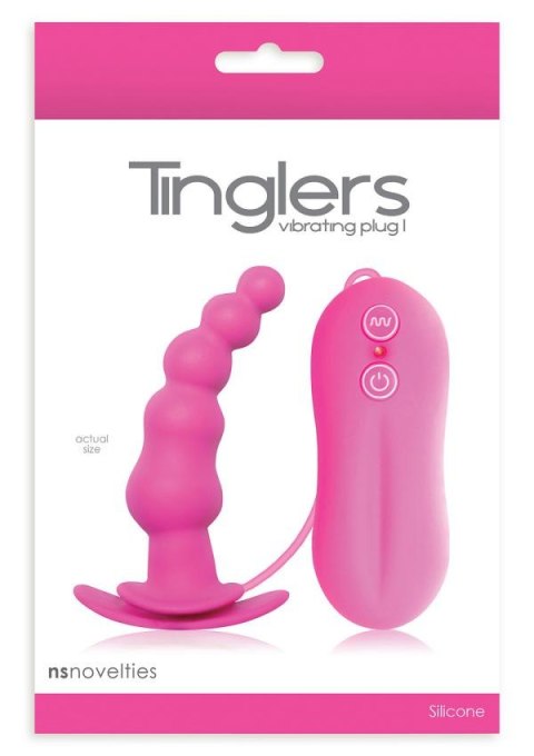 TINGLERS PLUG I Różowy korek analny z wibracją