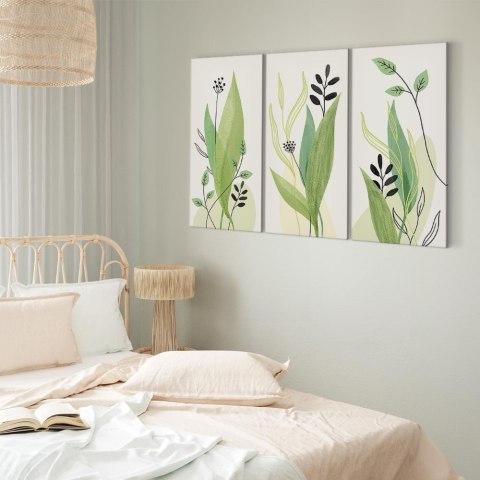 Obraz - Zielony dzień (3-częściowy) 90x60 Standard