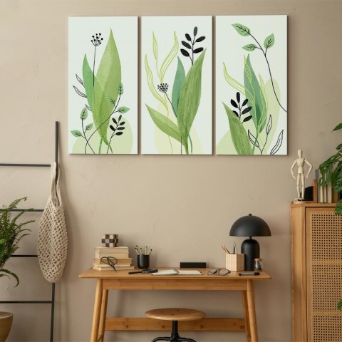 Obraz - Zielony dzień (3-częściowy) 90x60 Standard