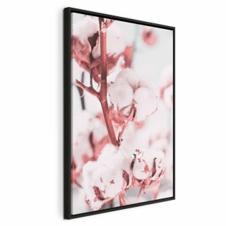 Obraz - Bawełna w rozkwicie (1-częściowy) pionowy 60x90 W ramie drewnianej czarnej
