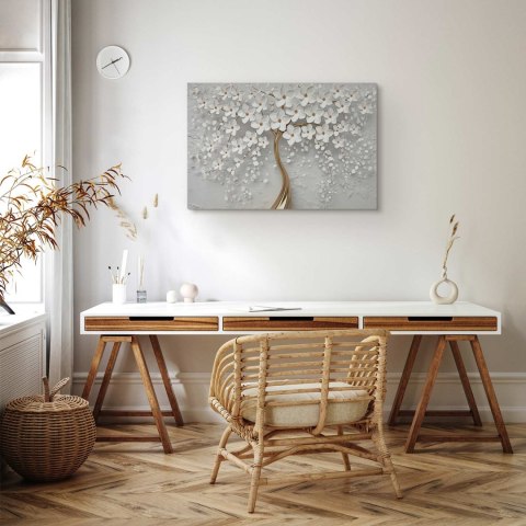 Obraz - Czarodziejska magnolia (1-częściowy) szeroki 30x20 Na płótnie włoskim