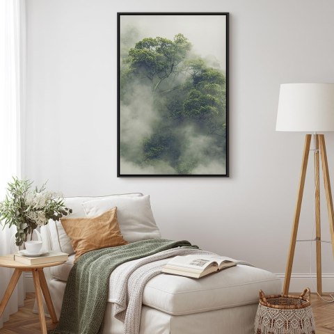 Obraz - Mglista Amazonia (1-częściowy) pionowy 80x120 W ramie drewnianej czarnej
