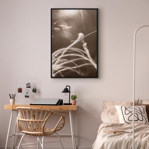 Obraz - Puszysta trawa (1-częściowy) pionowy 60x90 W ramie drewnianej czarnej