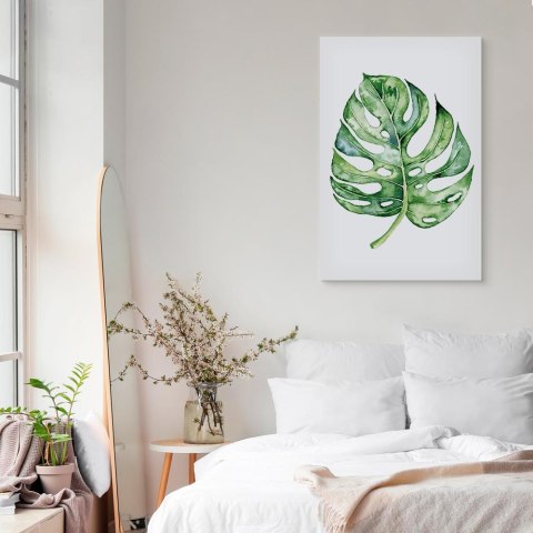 Obraz - Akwarelowa monstera (1-częściowy) pionowy 20x30 Premium Print