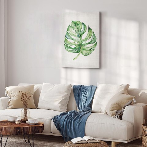 Obraz - Akwarelowa monstera (1-częściowy) pionowy 60x90 Standard