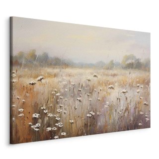 Obraz XXL - Impresjonistyczna łąka - krajobraz polny w pastelowej palecie barw 160x107