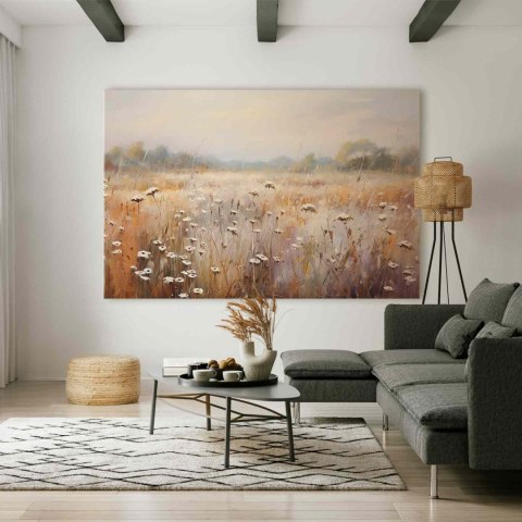 Obraz XXL - Impresjonistyczna łąka - krajobraz polny w pastelowej palecie barw 180x120