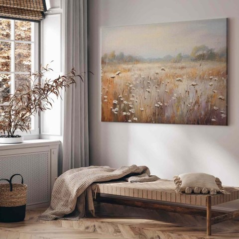 Obraz XXL - Impresjonistyczna łąka - krajobraz polny w pastelowej palecie barw 180x120