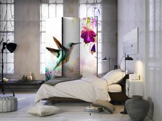 Parawan - Kolibry i kwiaty 135x172 Dwustronny