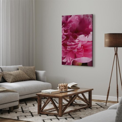 Obraz - Rozkwit piękna (1-częściowy) - różowy kwiat piwonii w objęciach natury 20x30 Akustyczny