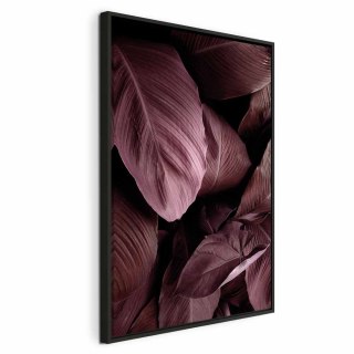 Obraz - Aksamitne liście (1-częściowy) pionowy 40x60 W ramie drewnianej czarnej