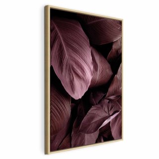 Obraz - Aksamitne liście (1-częściowy) pionowy 60x90 W ramie drewnianej naturalnej