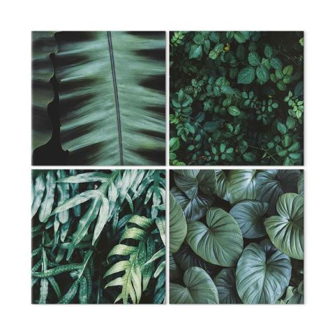 Obraz - Botaniczna głębia (4-częściowy) 40x40 Premium Print