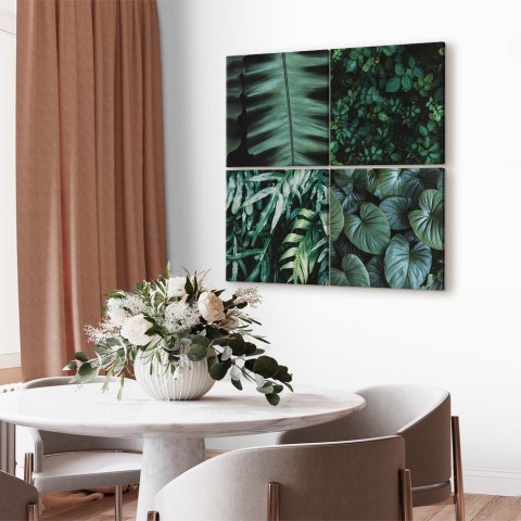 Obraz - Botaniczna głębia (4-częściowy) 40x40 Standard
