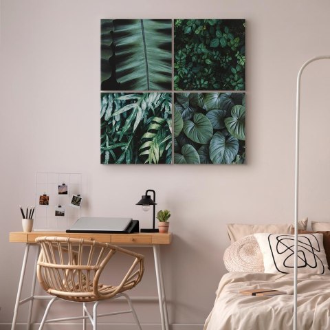 Obraz - Botaniczna głębia (4-częściowy) 40x40 Standard