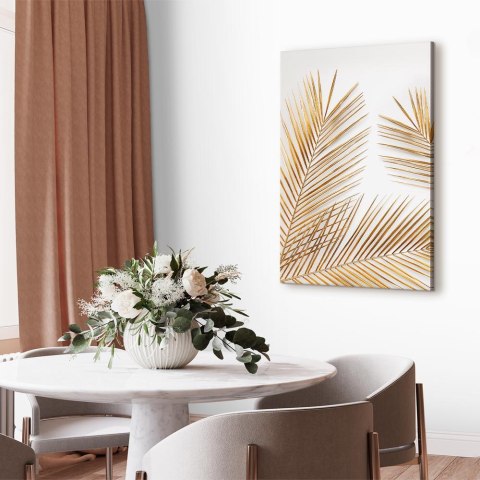 Obraz - Złote palmy (1-częściowy) pionowy 20x30 Standard