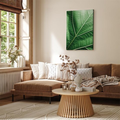 Obraz - Malachitowy liść (1-częściowy) pionowy 20x30 Akustyczny