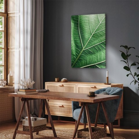 Obraz - Malachitowy liść (1-częściowy) pionowy 20x30 Akustyczny
