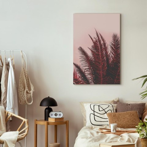 Obraz - Palmy o zachodzie słońca (1-częściowy) pionowy 40x60 Standard