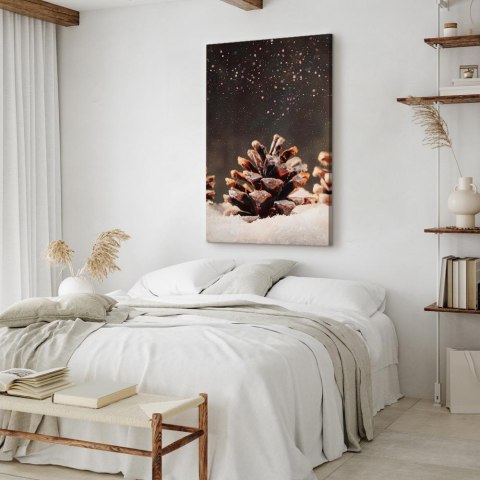 Obraz - Zimowa szyszka (1-częściowy) pionowy 40x60 Na płótnie włoskim