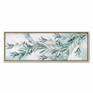 Obraz - Miętowy spokój 120x40 W ramie drewnianej naturalnej