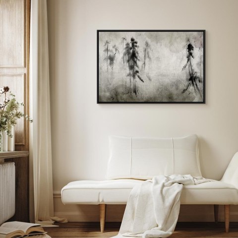 Obraz - Tajemniczy takt przyrody (1-częściowy) szeroki 120x80 W ramie drewnianej czarnej