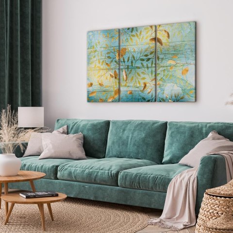 Obraz - Złoty plon (3-częściowy) 120x80 Na płótnie włoskim