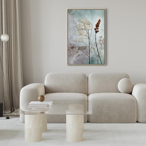 Obraz - Mglista lunaria (1-częściowy) pionowy 40x60 W ramie drewnianej naturalnej