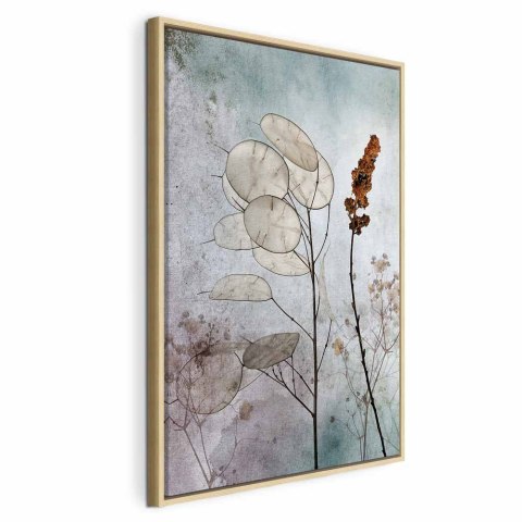 Obraz - Mglista lunaria (1-częściowy) pionowy 60x90 W ramie drewnianej naturalnej