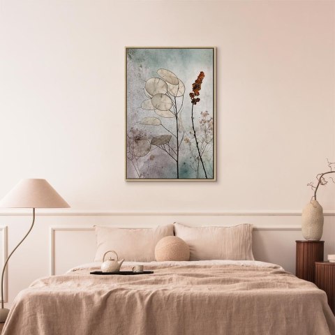 Obraz - Mglista lunaria (1-częściowy) pionowy 60x90 W ramie drewnianej naturalnej