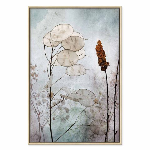 Obraz - Owoce lunarii (1-częściowy) pionowy 40x60 W ramie drewnianej naturalnej