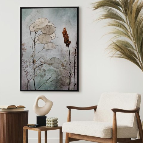 Obraz - Owoce lunarii (1-częściowy) pionowy 60x90 W ramie drewnianej czarnej