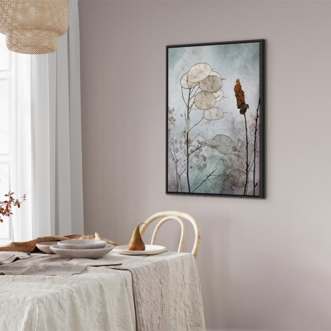 Obraz - Owoce lunarii (1-częściowy) pionowy 60x90 W ramie drewnianej czarnej