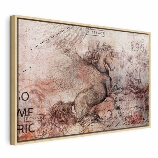 Obraz - Artystyczna wizja (1-częściowy) szeroki 120x80 W ramie drewnianej naturalnej