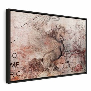 Obraz - Artystyczna wizja (1-częściowy) szeroki 90x60 W ramie drewnianej czarnej
