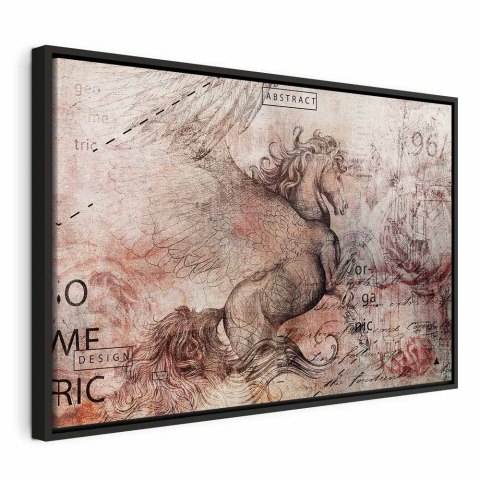 Obraz - Artystyczna wizja (1-częściowy) szeroki 90x60 W ramie drewnianej czarnej