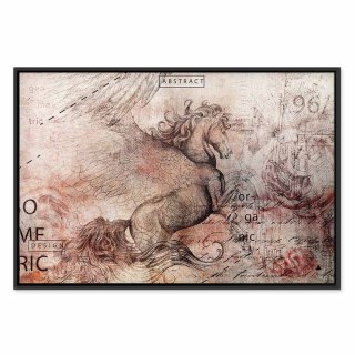 Obraz - Artystyczna wizja (1-częściowy) szeroki 90x60 W ramie drewnianej czarnej