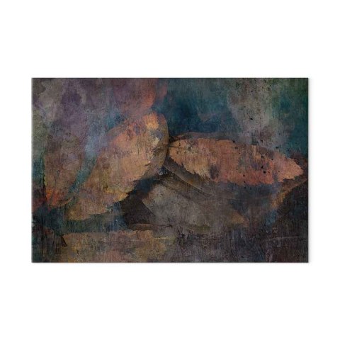Obraz - Miedziane liście (1-częściowy) szeroki 90x60 Standard