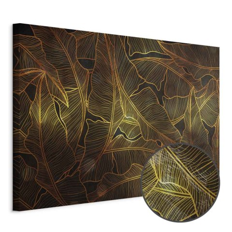Obraz - Taniec złotych liści (1-częściowy) szeroki 60x40 Premium Print