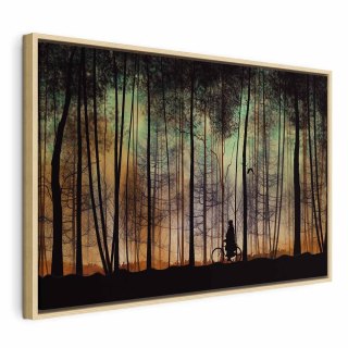 Obraz - Spacer przed zmrokiem (1-częściowy) szeroki 60x40 W ramie drewnianej naturalnej