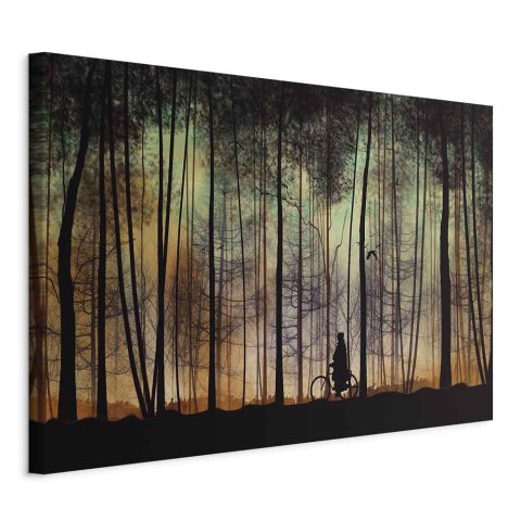 Obraz - Spacer przed zmrokiem (1-częściowy) szeroki 90x60 Standard